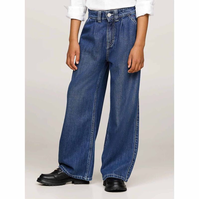 Tommy Hilfiger Mabel Pleats Mid Blue Wash 8-16Y image number 1